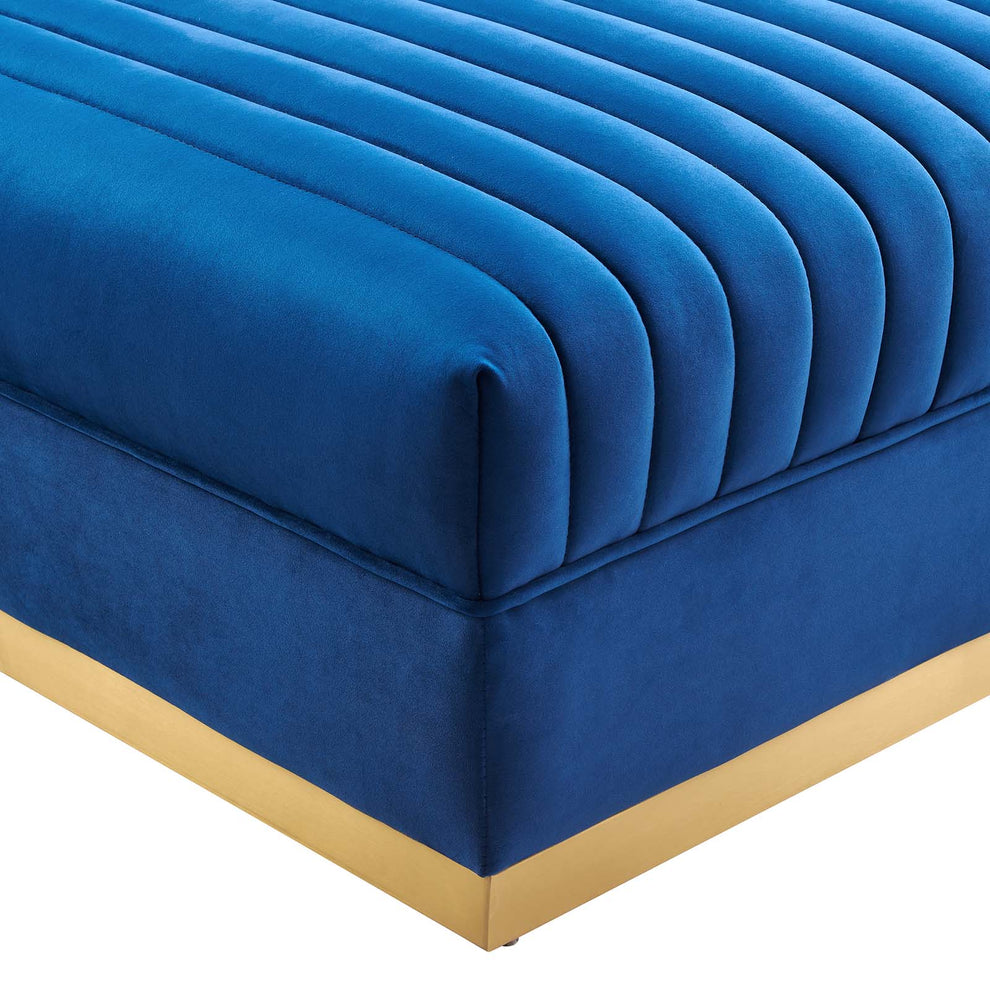 Sanguine Channel Tufted Performance Velvet Modular Sectional Sofa Ottoman By Modway - EEI-6036 | Ottomans | Modishstore - 15