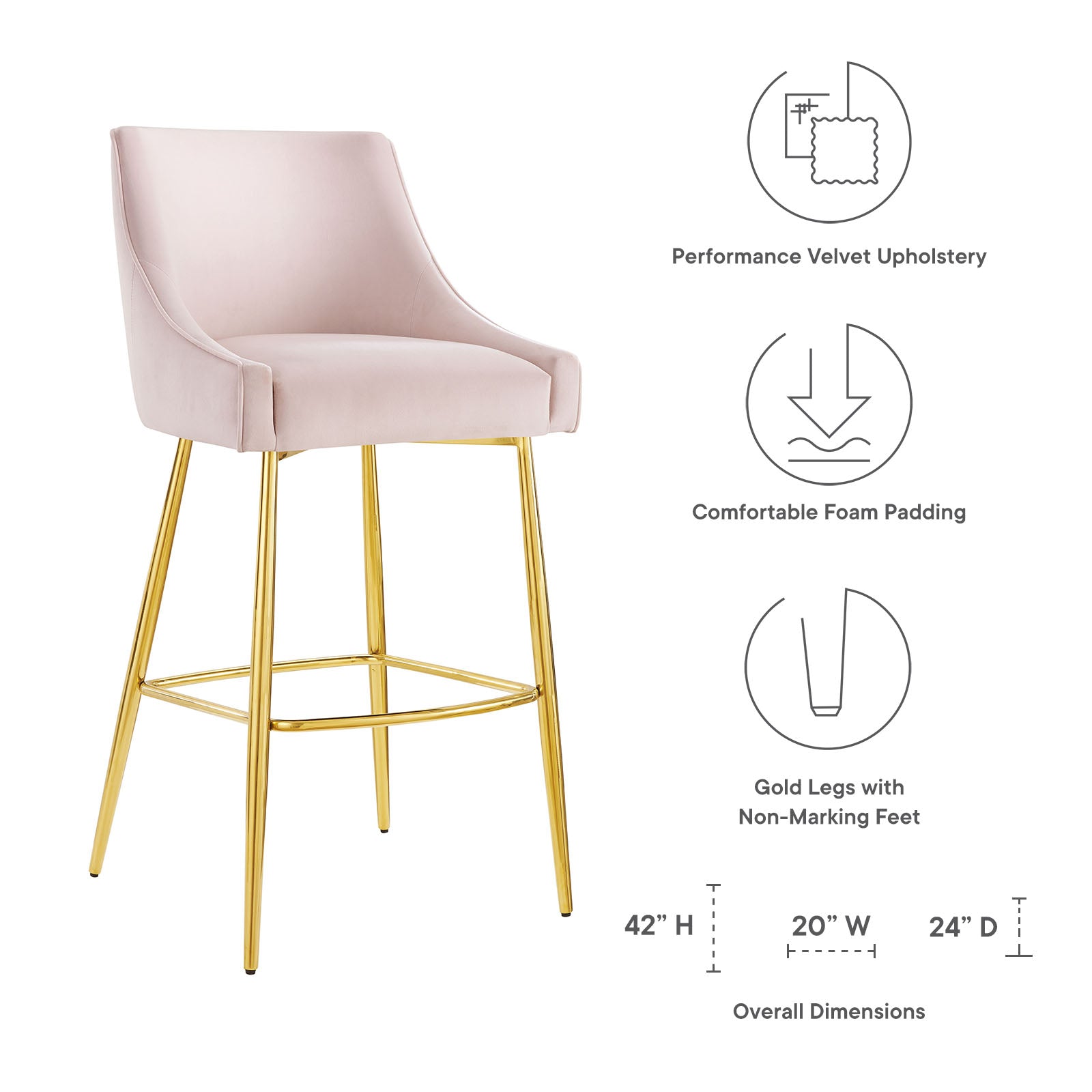 Discern Bar Stools - Set of 2 By Modway - EEI-6037 | Bar Stools | Modishstore - 38