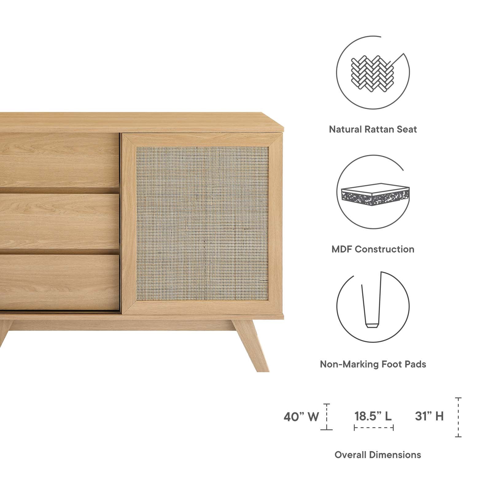 Soma 40" Accent Cabinet By Modway - EEI-6042 | Cabinets | Modishstore - 9