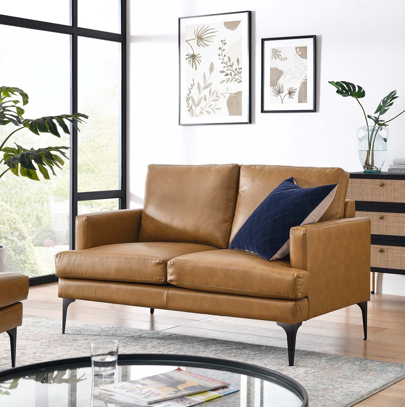 Evermore Vegan Leather Loveseat By Modway - EEI-6048 | Loveseats | Modishstore - 1