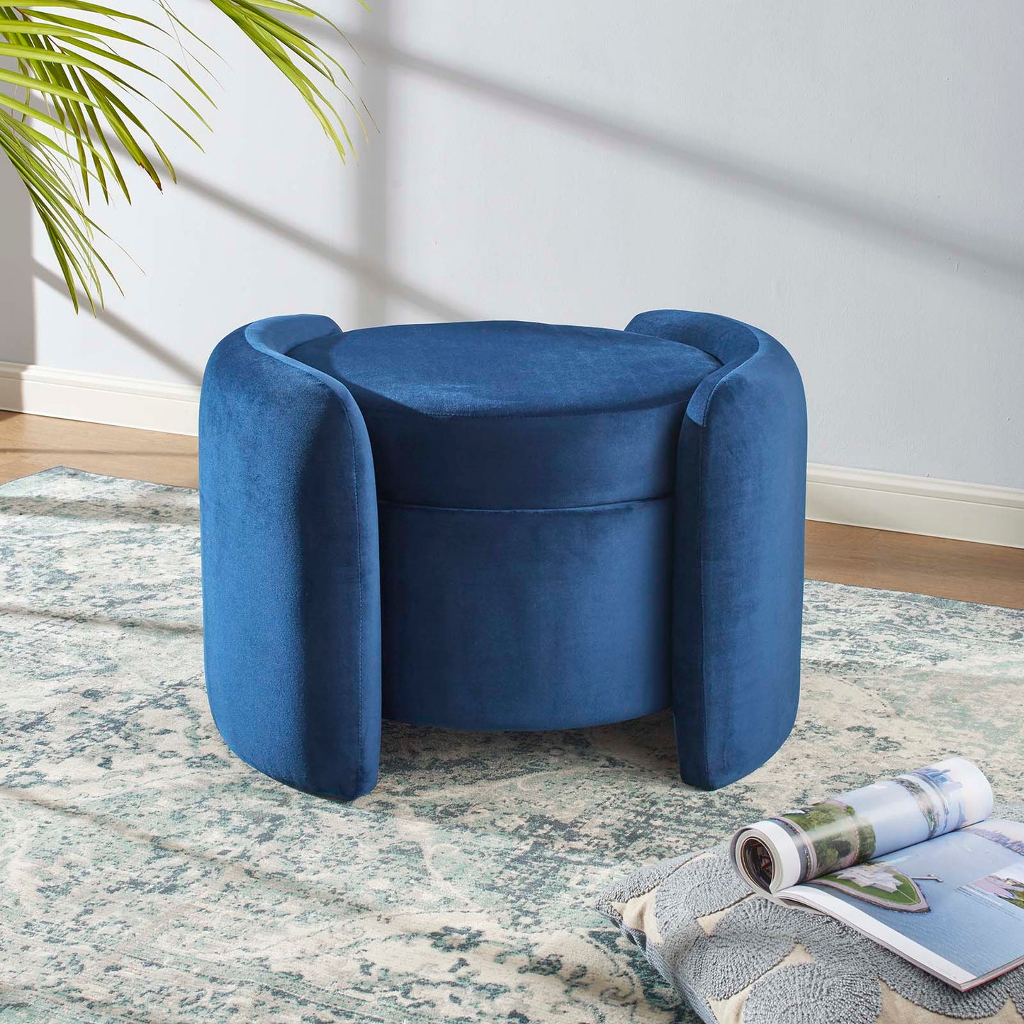 Nebula Upholstered Performance Velvet Ottoman By Modway - EEI-6055 | Ottomans | Modishstore - 11