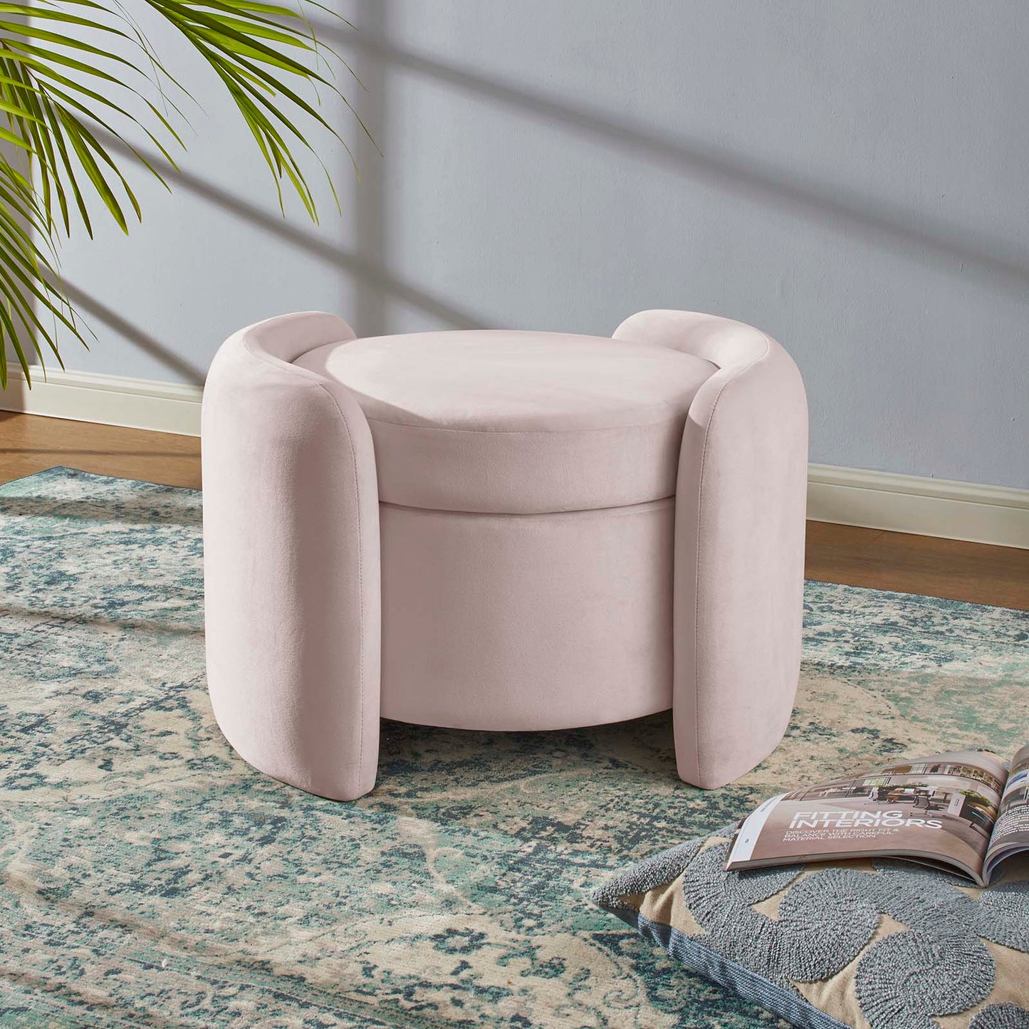 Nebula Upholstered Performance Velvet Ottoman By Modway - EEI-6055 | Ottomans | Modishstore - 20