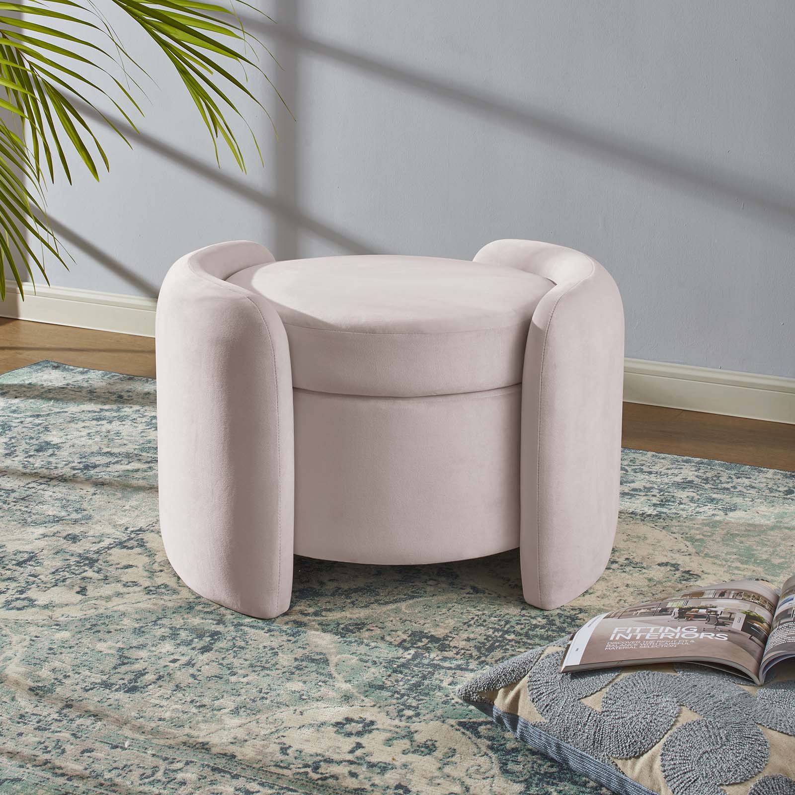Nebula Upholstered Performance Velvet Ottoman By Modway - EEI-6055 | Ottomans | Modishstore - 20