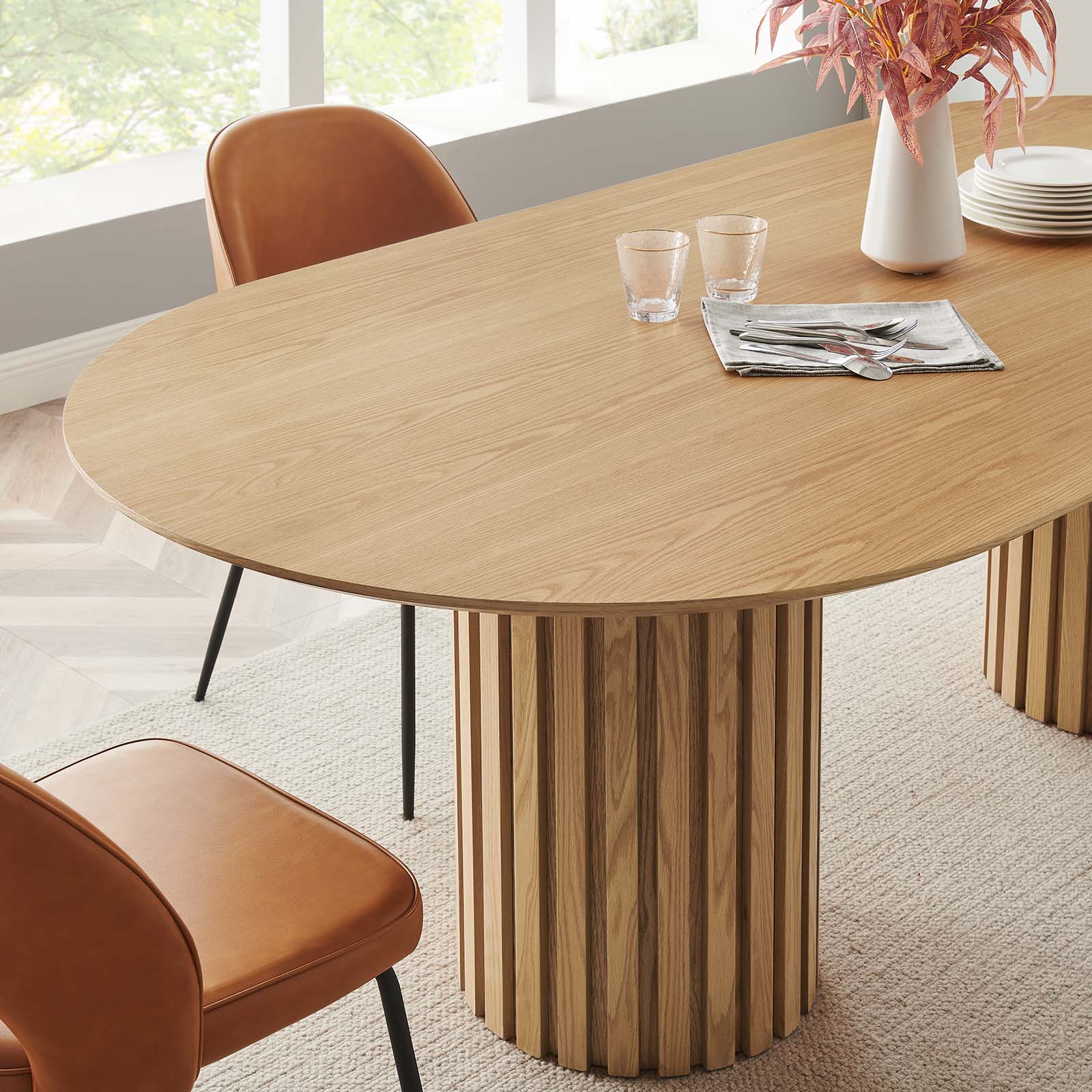 Senja 95" Oval Dining Table By Modway - EEI-6065 | Dining Tables | Modishstore - 8