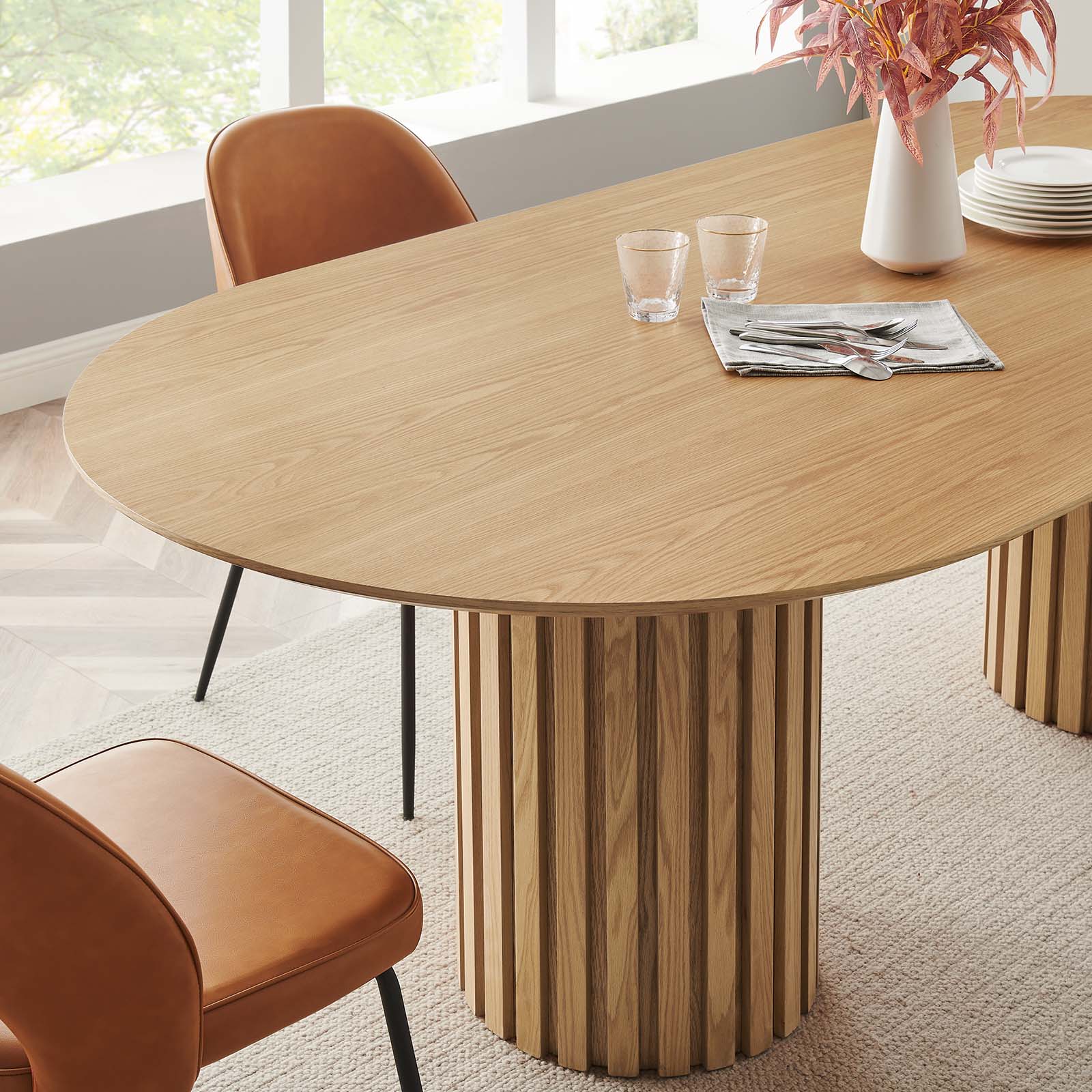 Senja 95" Oval Dining Table By Modway - EEI-6065 | Dining Tables | Modishstore - 8