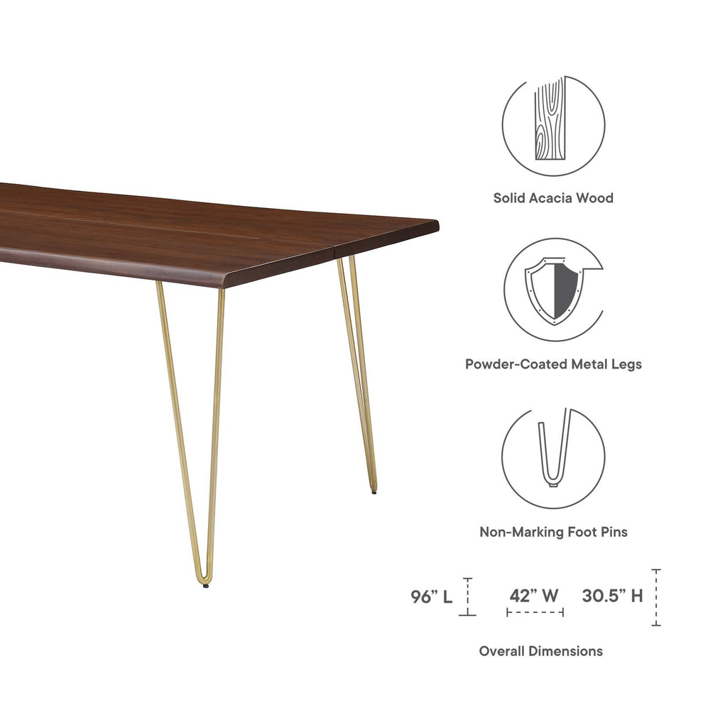 Ardor 96" Live Edge Acacia Wood Dining Table By Modway - EEI-6072 | Dining Tables | Modishstore - 18