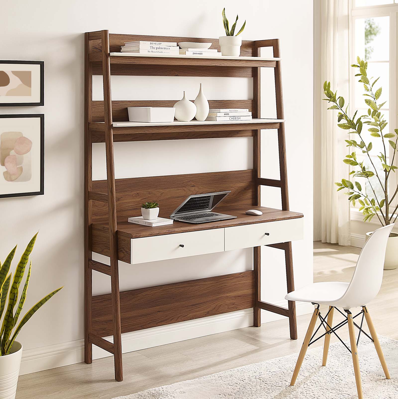 Modway Bixby Office Wood Desk with Storage Walnut â EEI-6073