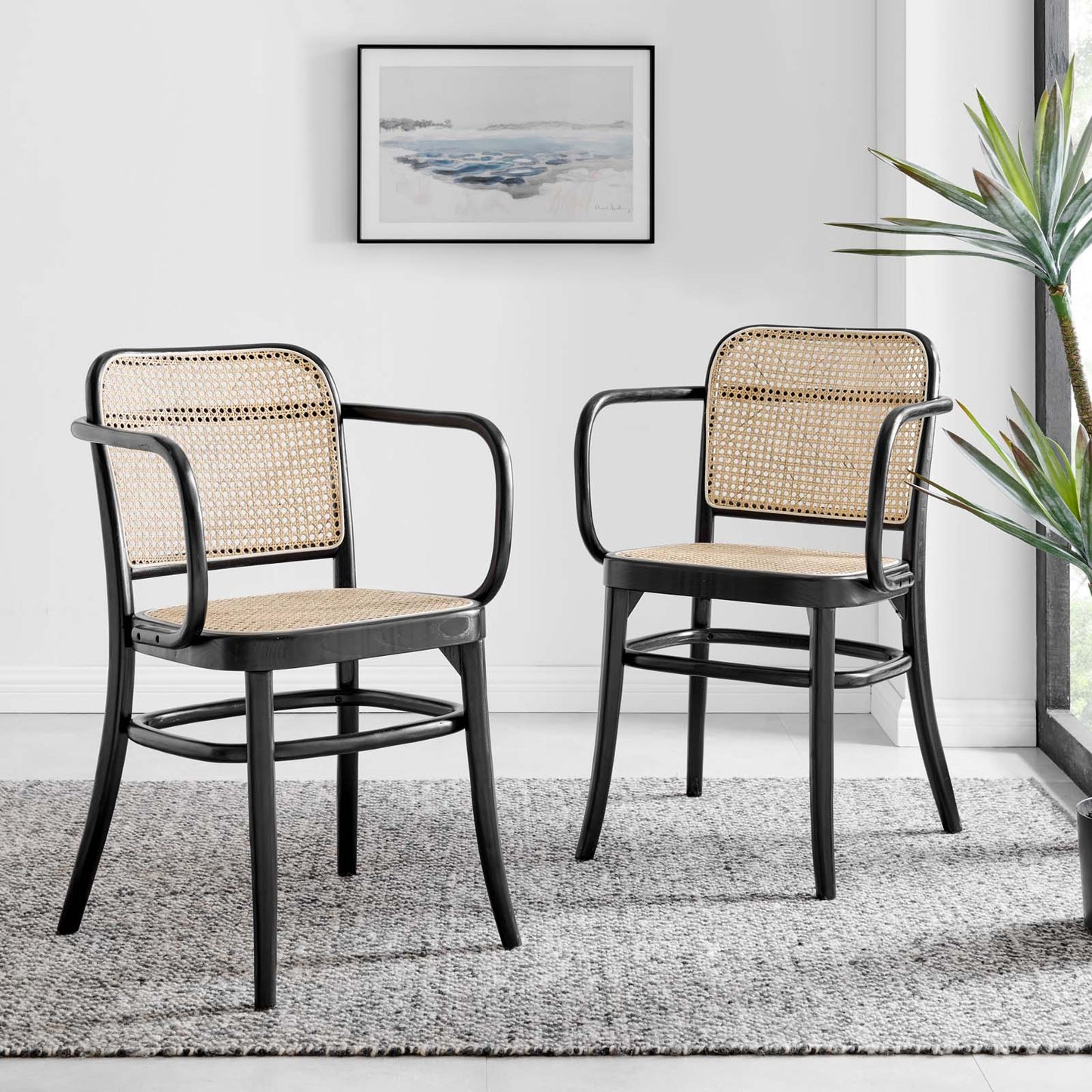 Winona Wood Dining Chair Set Of 2 By Modway - EEI-6076-BLK | Dining Chairs |  Modishstore