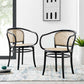Oliana Wood Dining Armchair Set Of 2 By Modway - EEI-6079-BLK | Dining Chairs |  Modishstore
