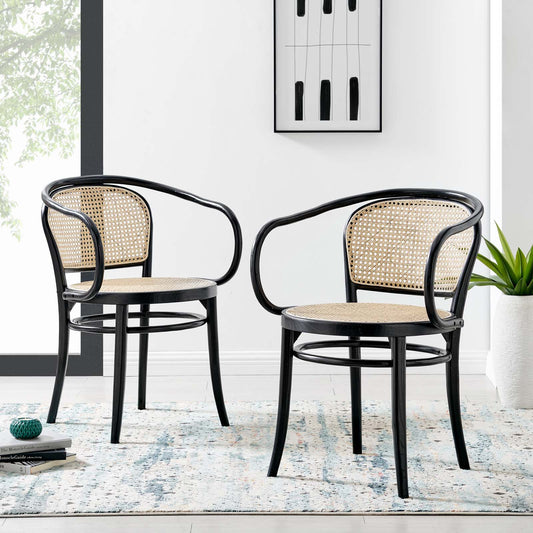 Oliana Wood Dining Armchair Set of 2 By Modway - EEI-6079 | Dining Chairs | Modishstore - 1