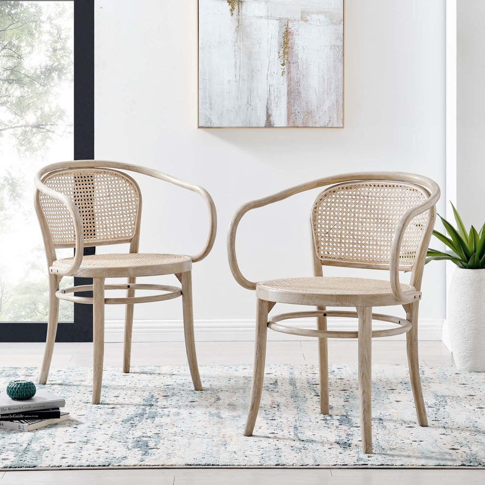 Oliana Wood Dining Armchair Set of 2 By Modway - EEI-6079 | Dining Chairs | Modishstore - 11