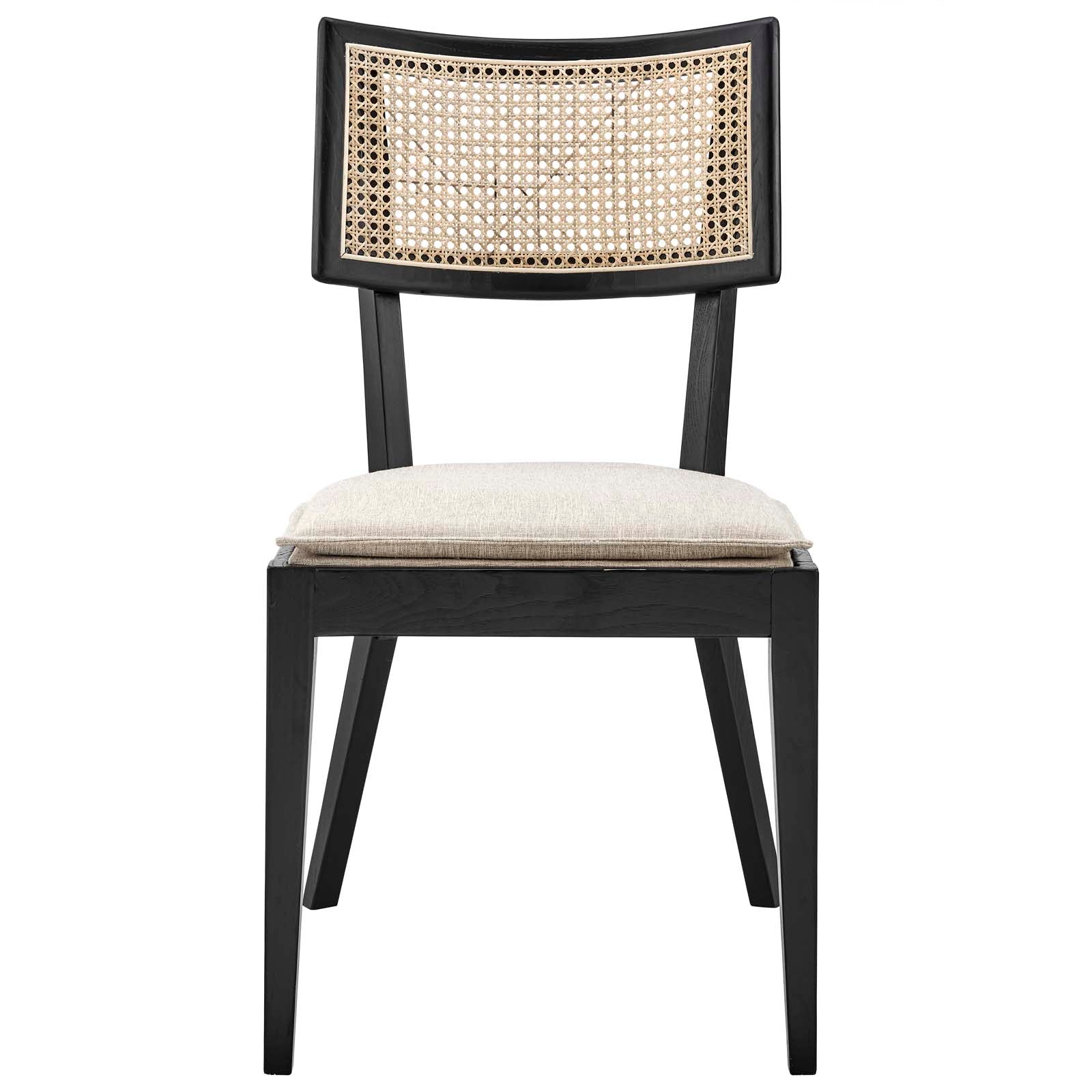 Caledonia Wood Dining Chair Set Of 2 By Modway - EEI-6080-BLK-WHI | Dining Chairs |  Modishstore -17