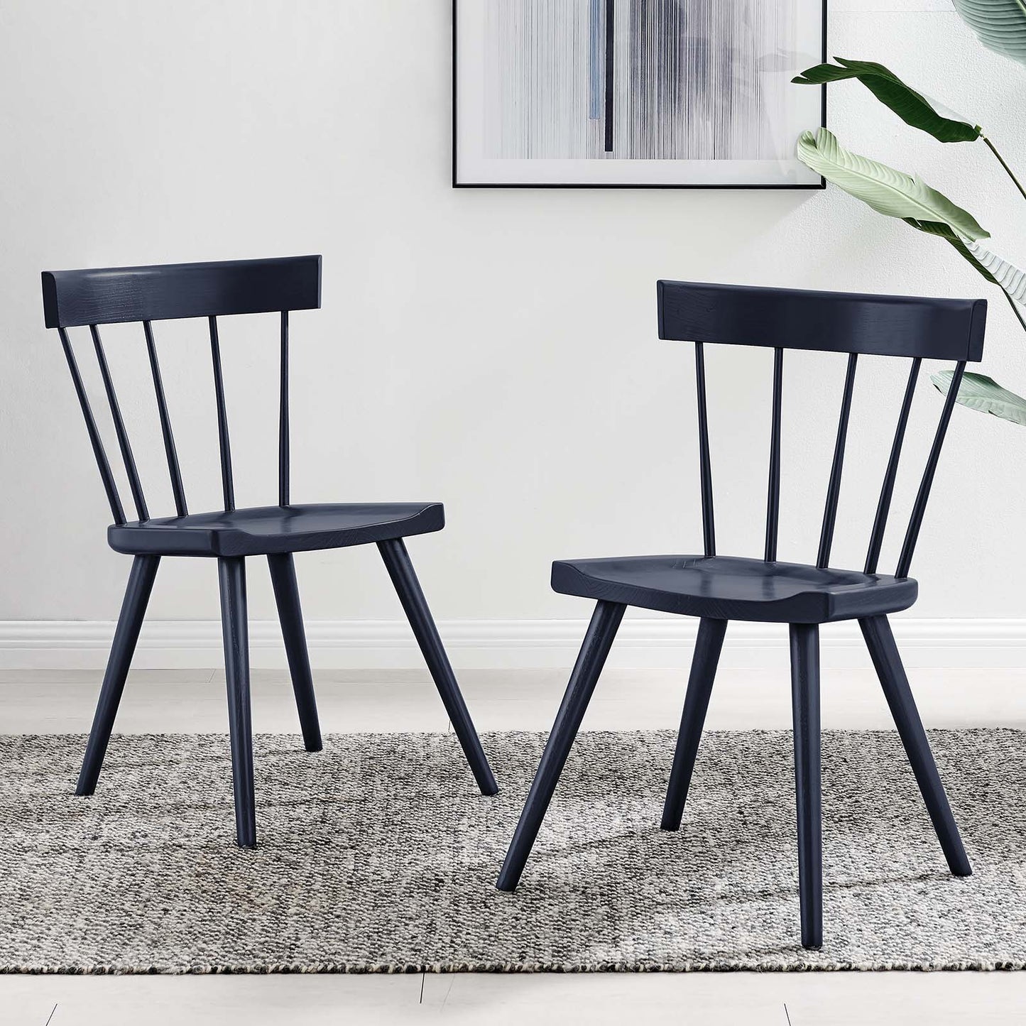 Sutter Wood Dining Side Chair Set Of 2 By Modway - EEI-6082-BLK | Dining Chairs |  Modishstore - 20