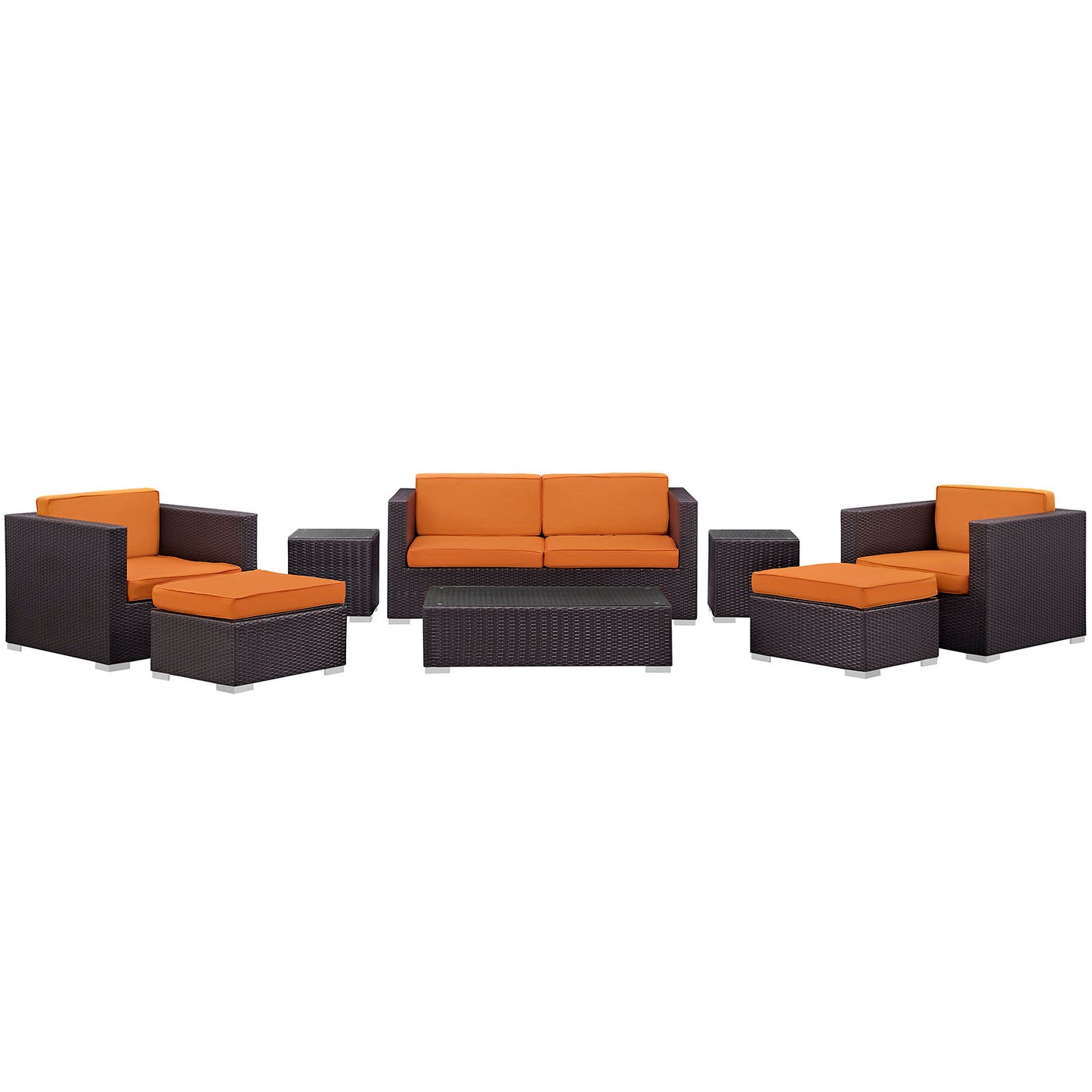 Modway Venice 8 Piece Outdoor Patio Sofa Set | Outdoor Sofas, Loveseats & Sectionals | Modishstore-47