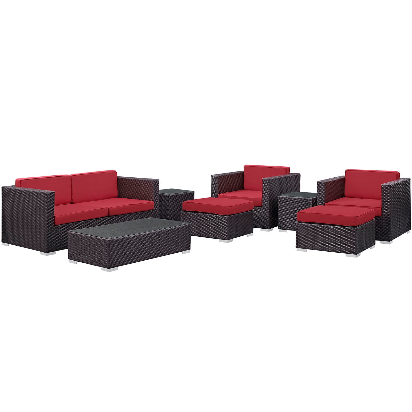Modway Venice 8 Piece Outdoor Patio Sofa Set - EEI-610 | Outdoor Sofas, Loveseats & Sectionals | Modishstore - 28