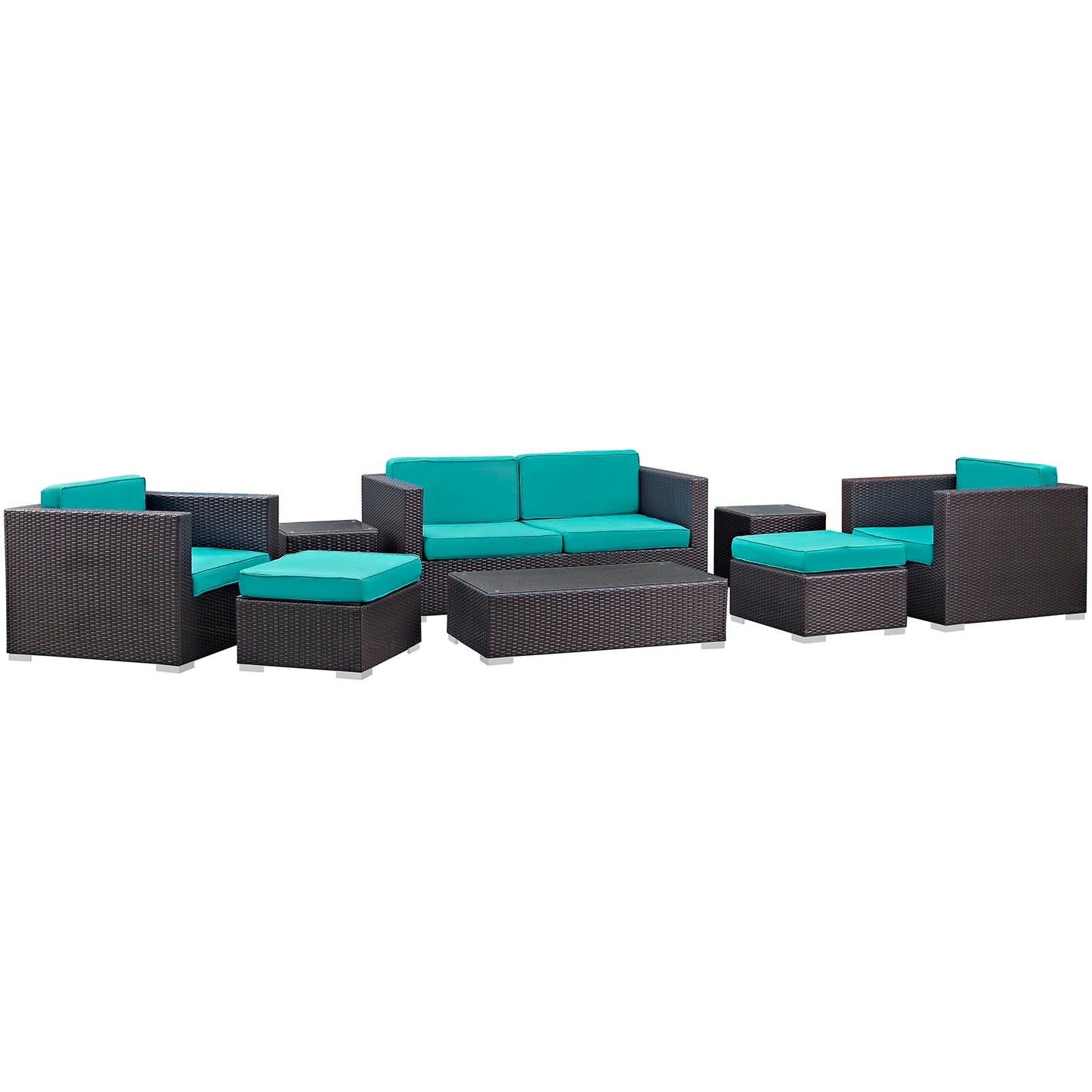 Modway Venice 8 Piece Outdoor Patio Sofa Set - EEI-610 | Outdoor Sofas, Loveseats & Sectionals | Modishstore - 8
