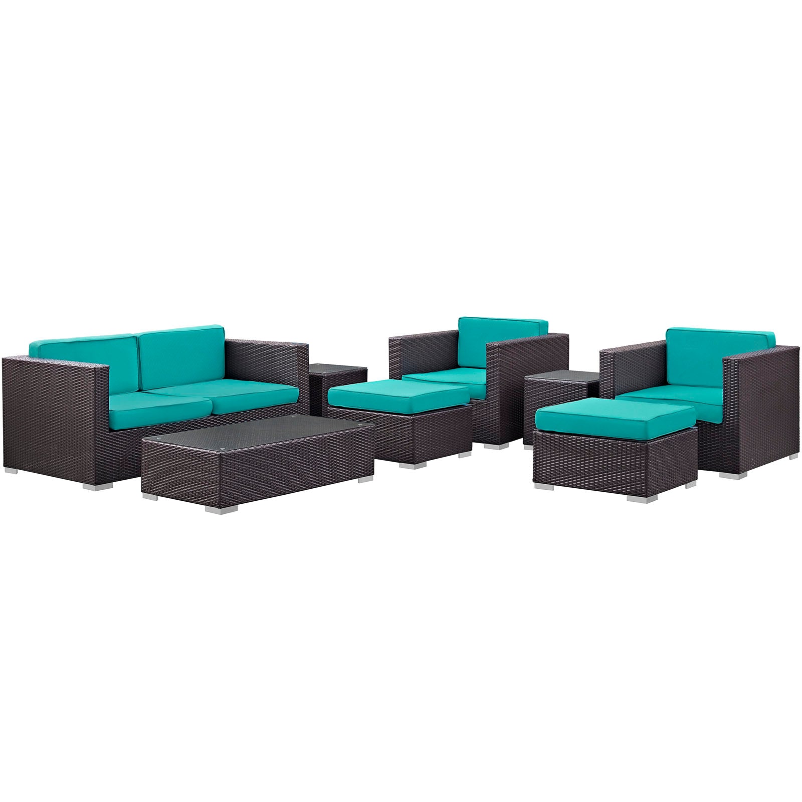 Modway Venice 8 Piece Outdoor Patio Sofa Set | Outdoor Sofas, Loveseats & Sectionals | Modishstore