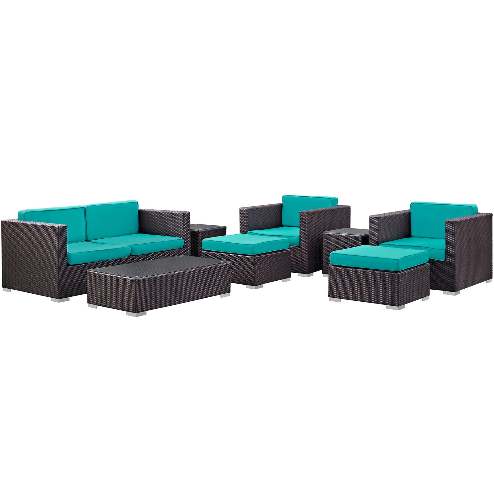 Modway Venice 8 Piece Outdoor Patio Sofa Set - EEI-610 | Outdoor Sofas, Loveseats & Sectionals | Modishstore - 7