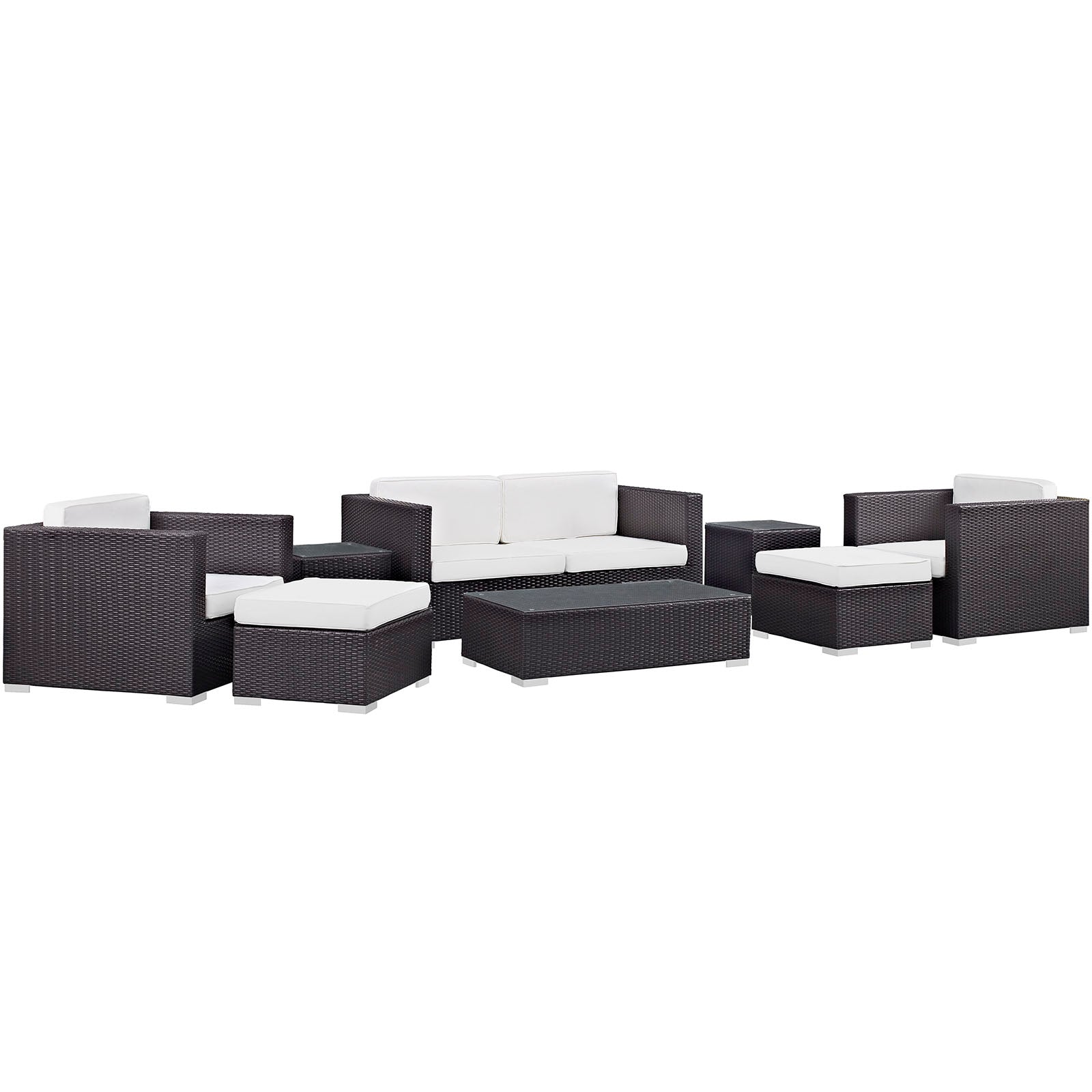 Modway Venice 8 Piece Outdoor Patio Sofa Set - EEI-610 | Outdoor Sofas, Loveseats & Sectionals | Modishstore - 2