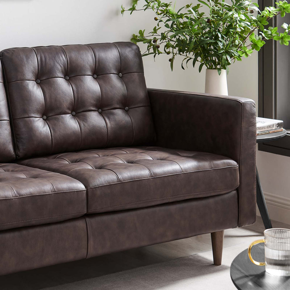 Exalt Tufted Vegan Leather Loveseat By Modway - EEI-6100 | Loveseats | Modishstore - 8