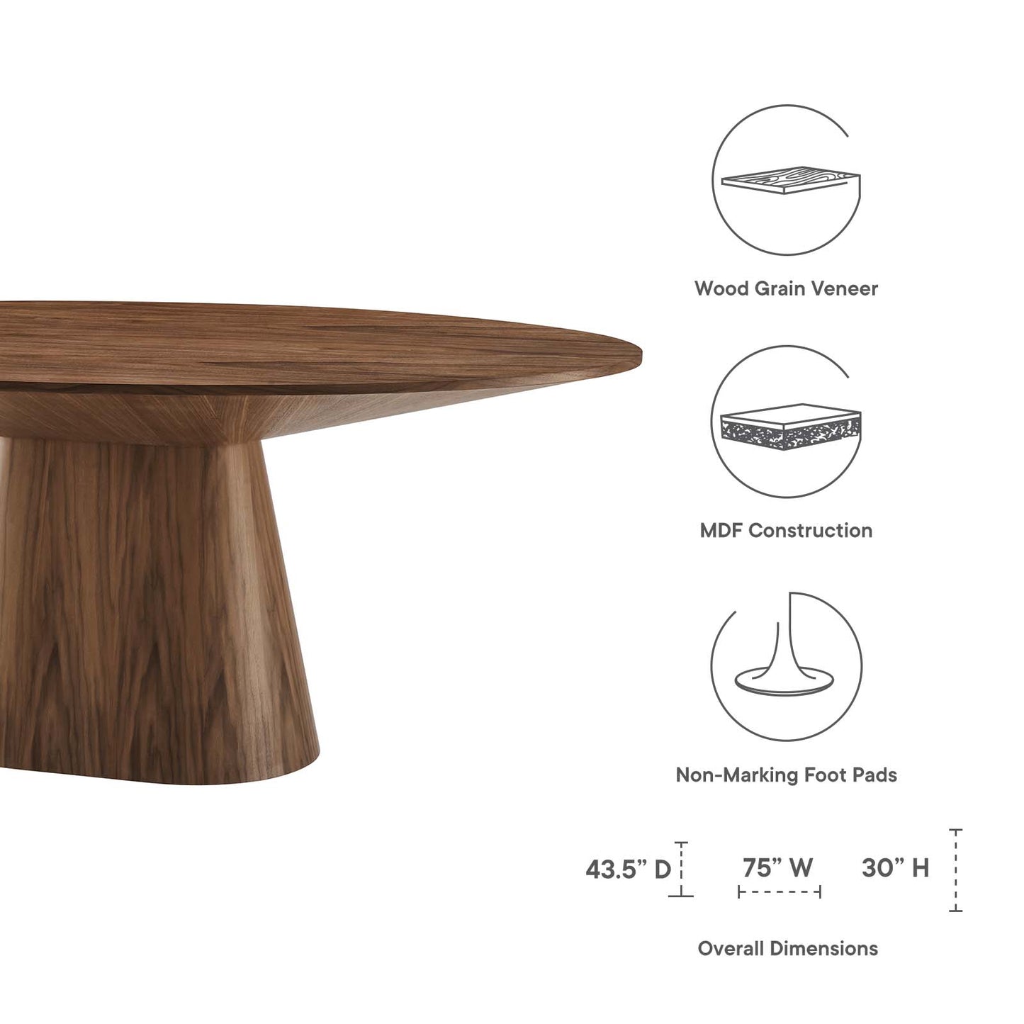 Provision 47" Round Dining Table By Modway - EEI-6102 | Dining Tables | Modishstore - 10