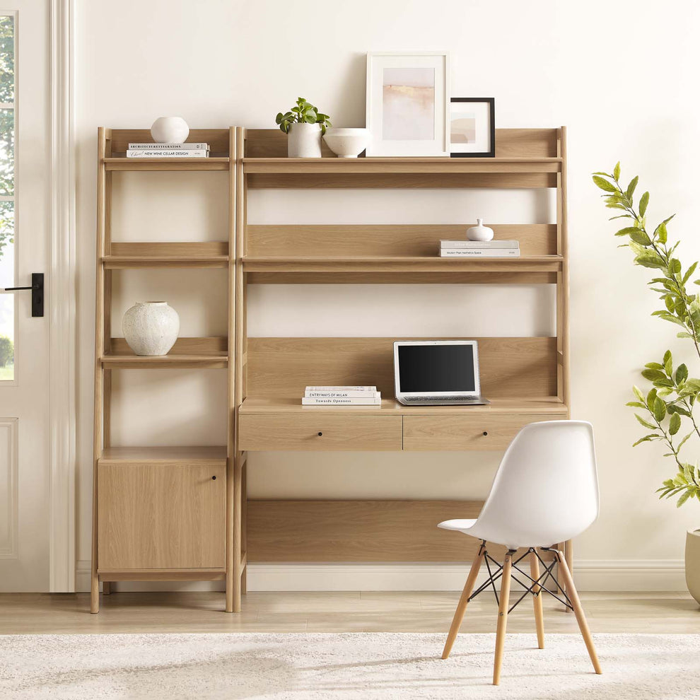 Bixby 2-Piece Wood Office Desk and Bookshelf By Modway - EEI-6111 | Bookcases | Modishstore - 1
