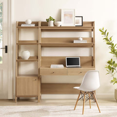 Bixby 2-Piece Wood Office Desk and Bookshelf By Modway - EEI-6111