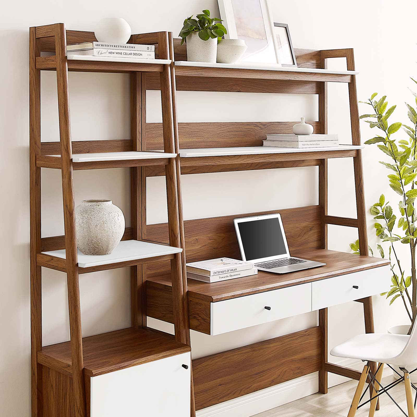 Bixby 2-Piece Wood Office Desk and Bookshelf By Modway - EEI-6111