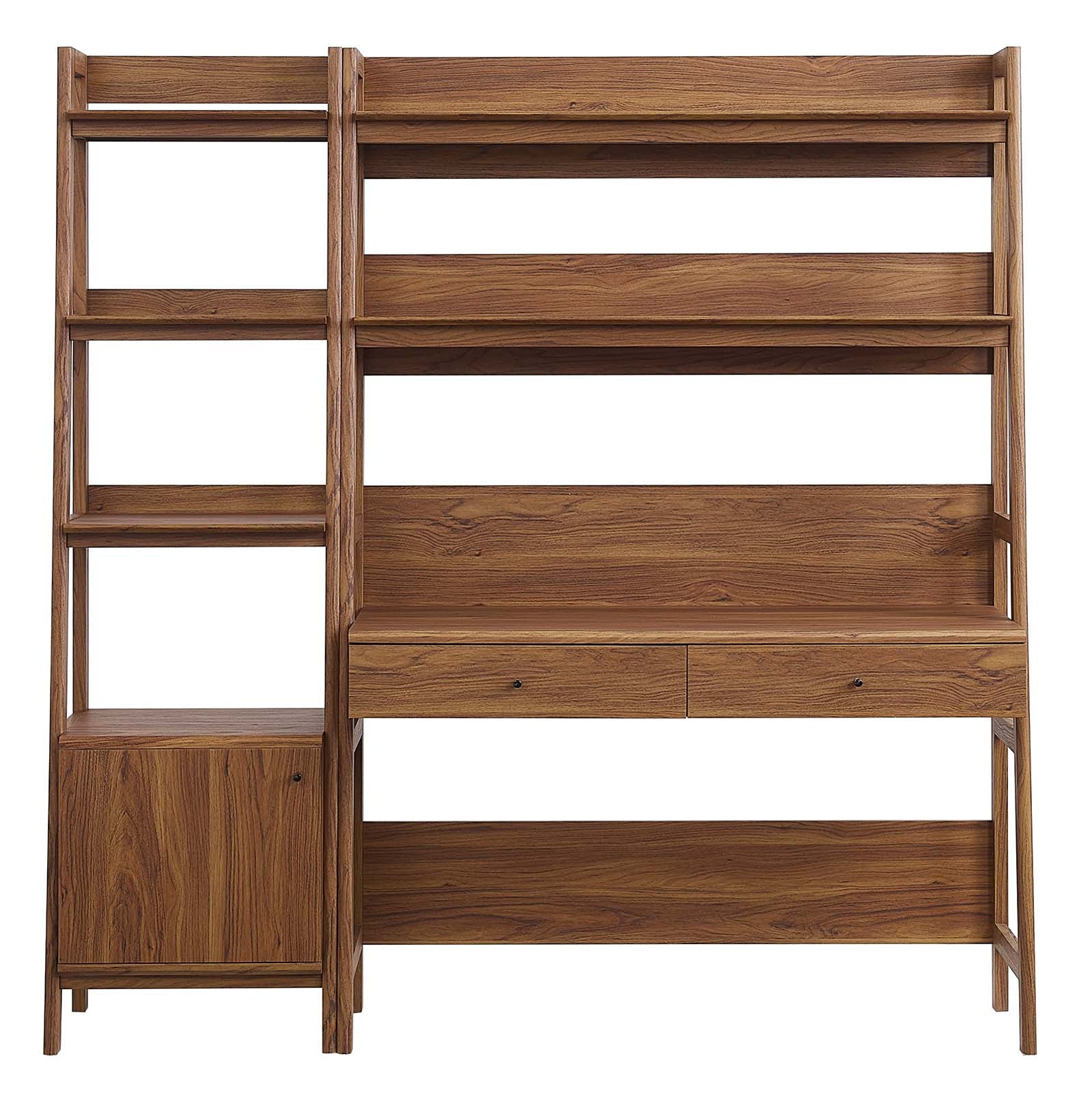 Modway Bixby Wood Bookcase with Storage Walnut â EEI-6111 – Modish