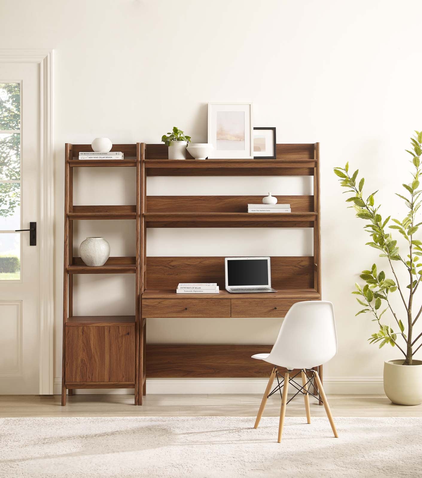 Bixby 2-Piece Wood Office Desk and Bookshelf By Modway - EEI-6111