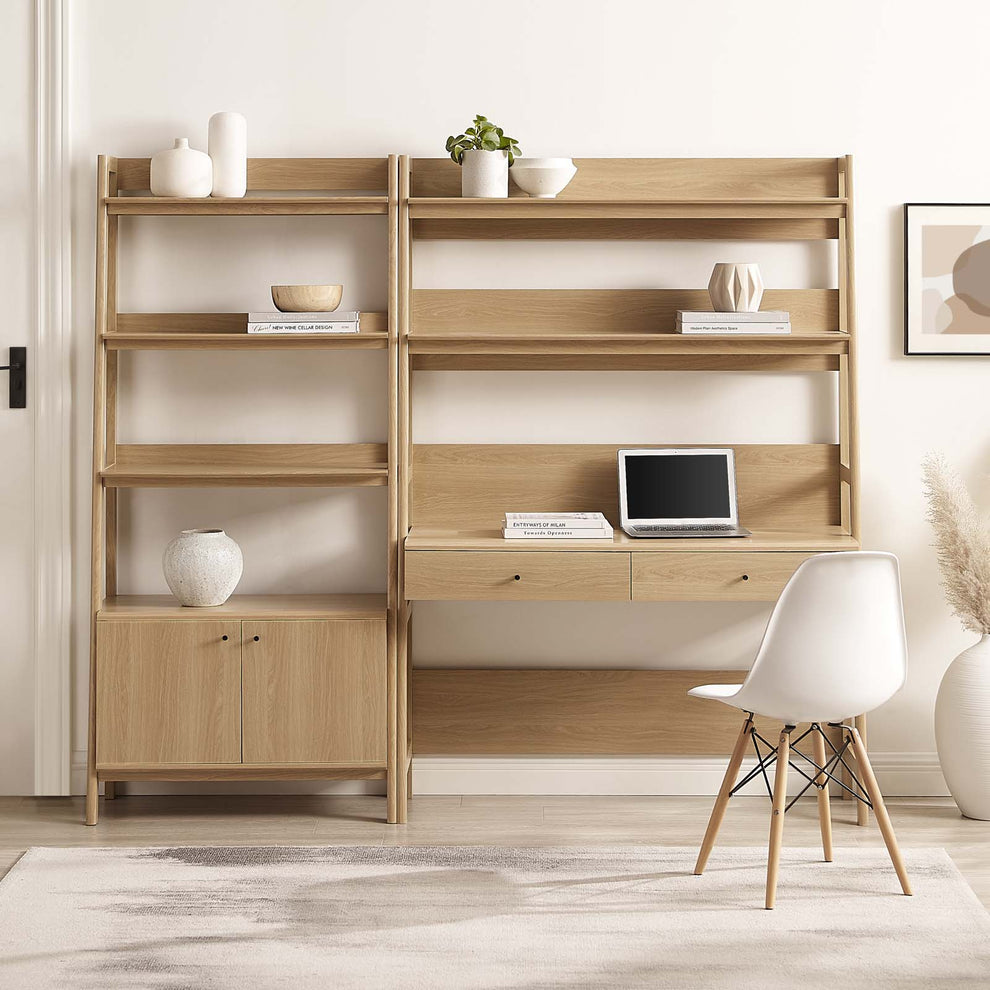 Bixby 2-Piece Wood Office Desk and Bookshelf By Modway - EEI-6112 | Bookcases | Modishstore - 1