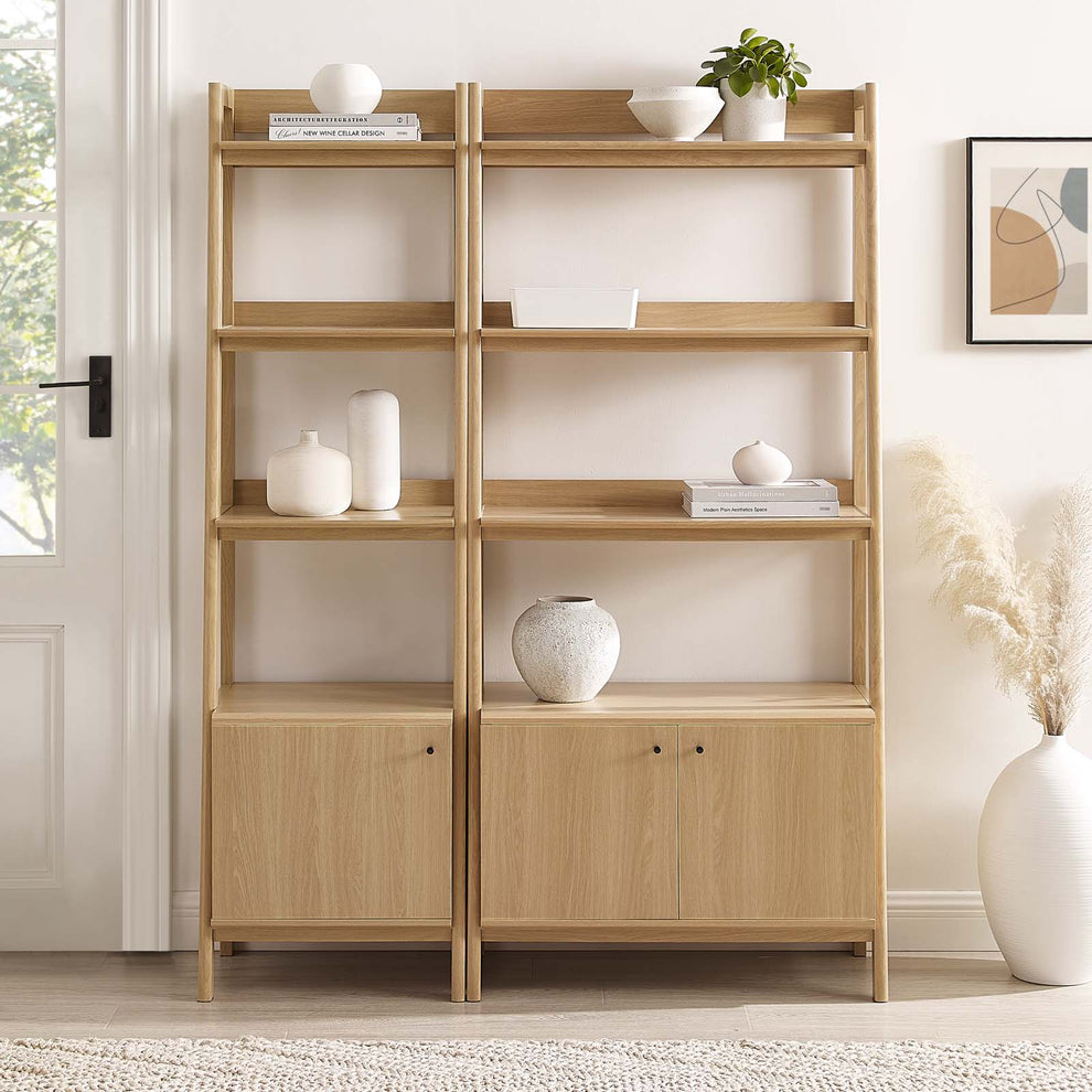 Bixby Wood Bookshelves - Set of 2 By Modway - EEI-6113 | Bookcases | Modishstore - 1