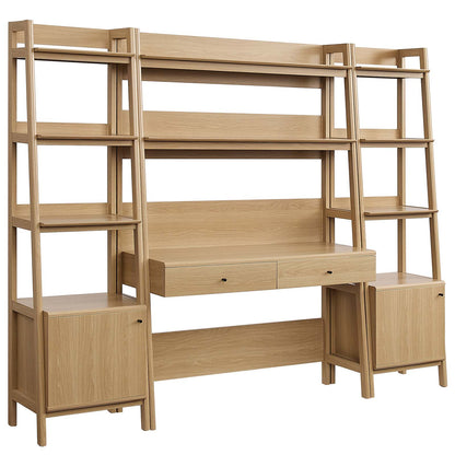 Bixby 3-Piece Wood Office Desk and Bookshelf By Modway - EEI-6114 | Bookcases | Modishstore - 2
