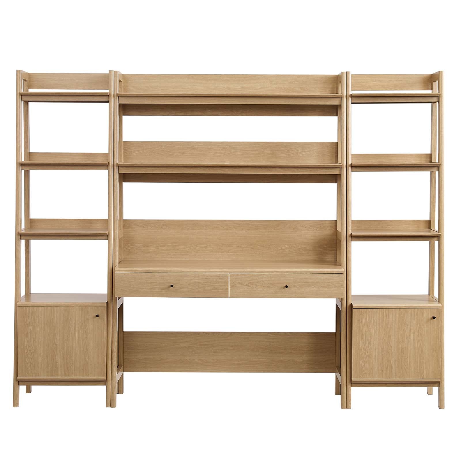 Modway Bixby Wood Bookcase with Storage Walnut â EEI-6114 – Modish