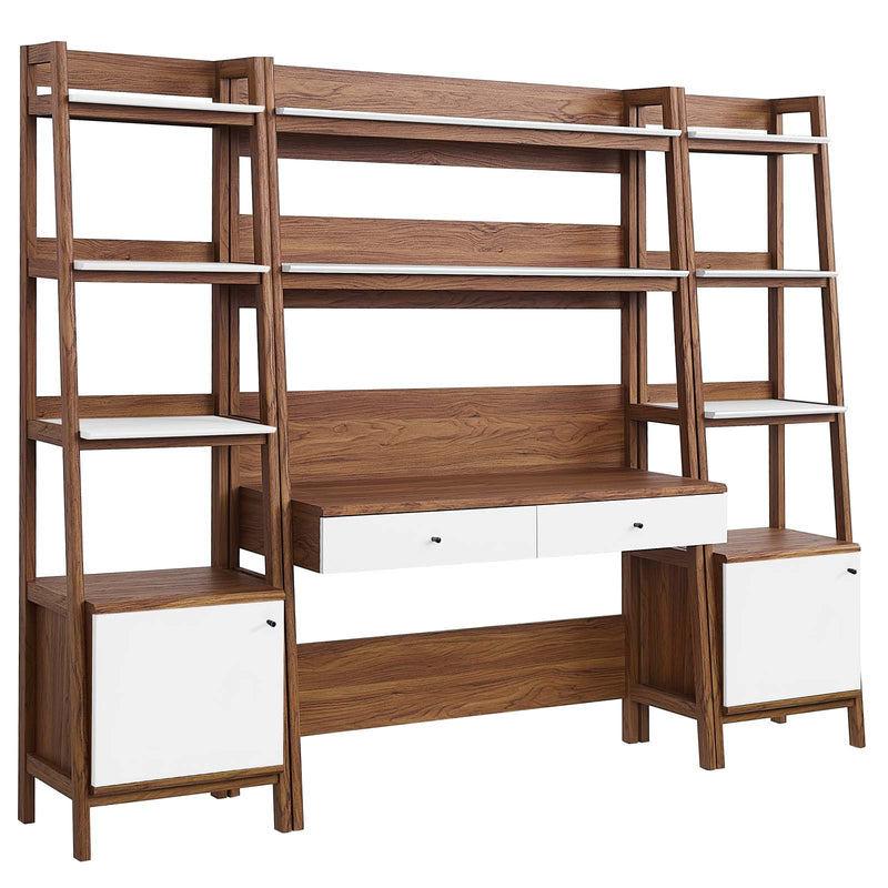 Bixby 3-Piece Wood Office Desk and Bookshelf By Modway - EEI-6114 | Bookcases | Modishstore - 11