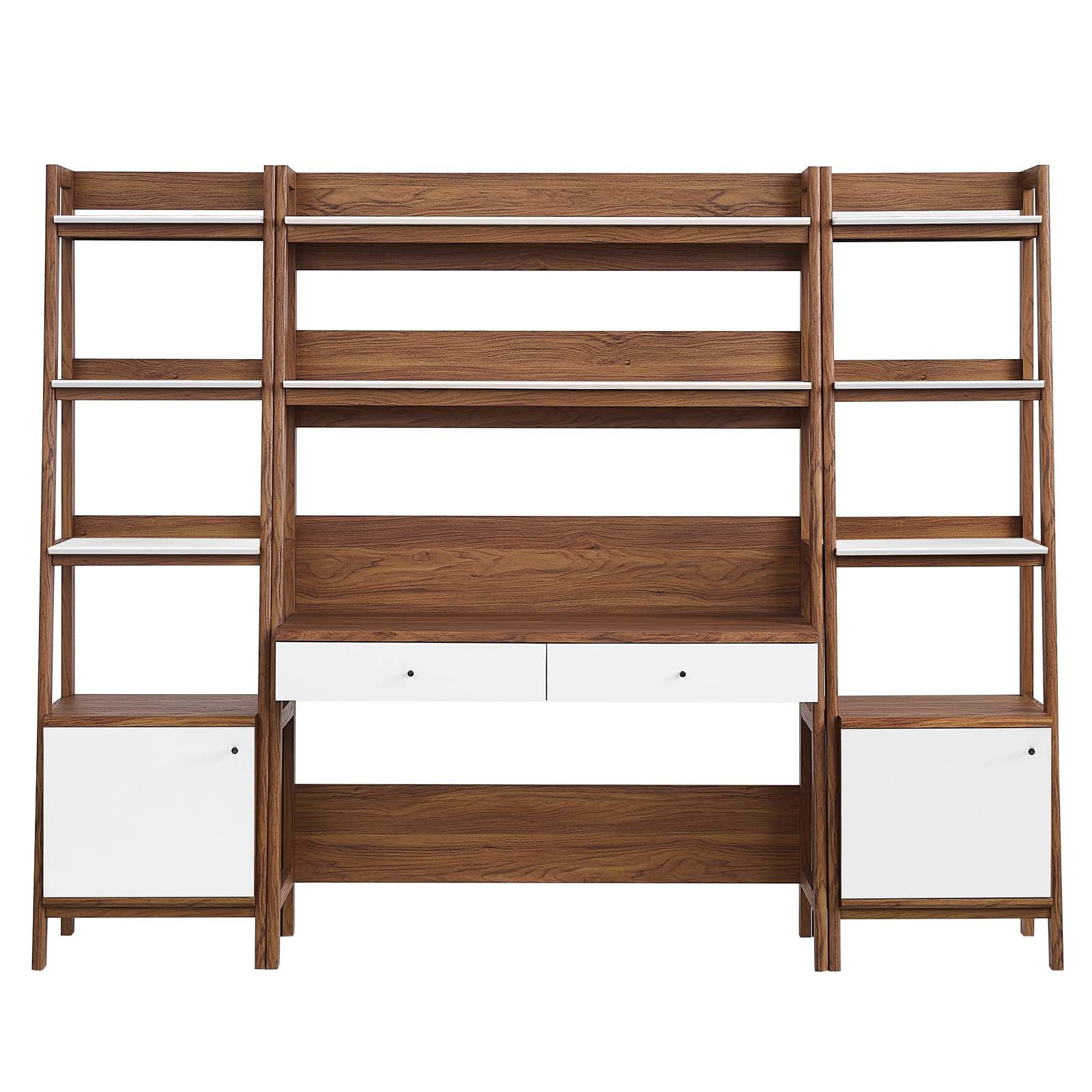 Modway Bixby Wood Bookcase with Storage Walnut â EEI-6114 – Modish