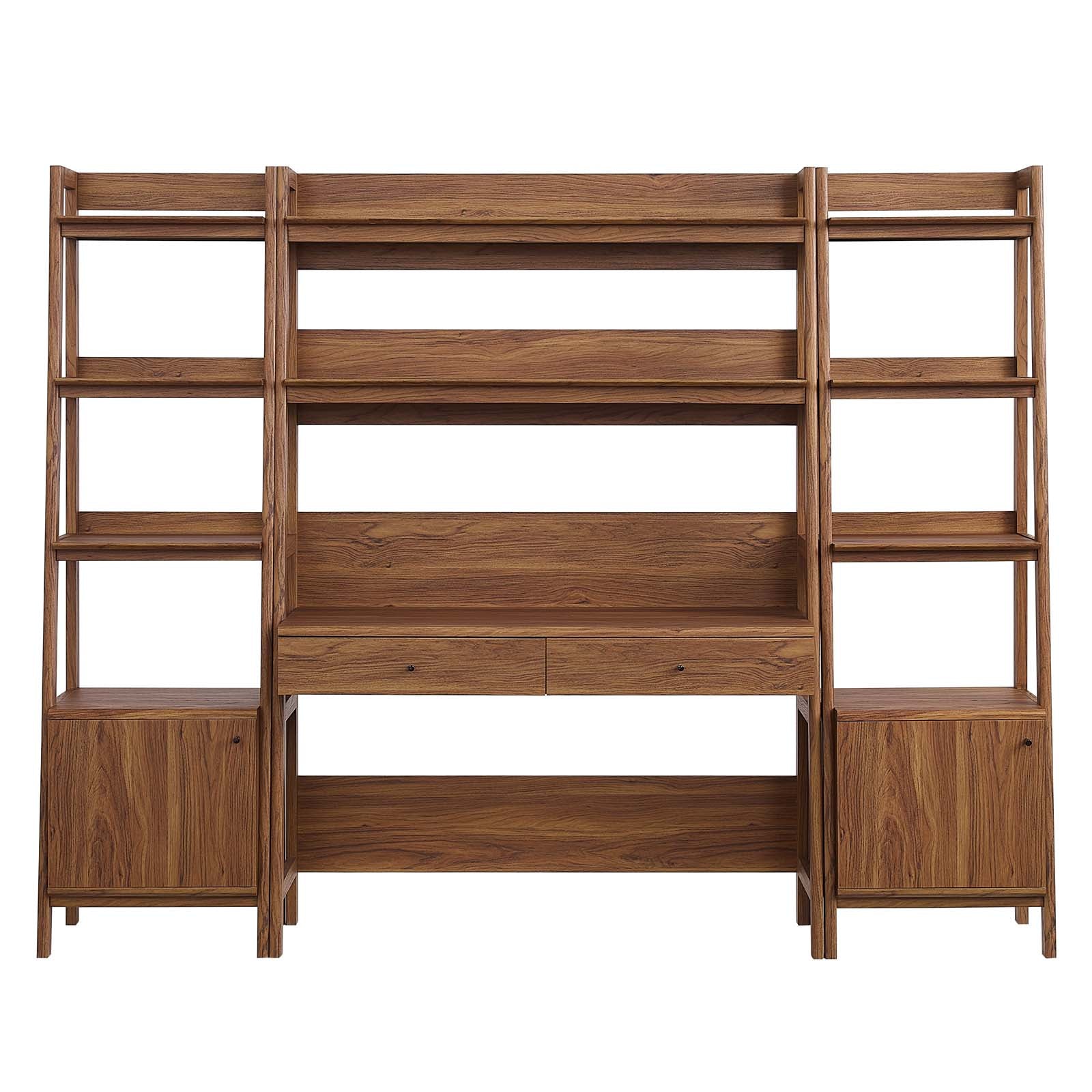 Modway Bixby Wood Bookcase with Storage Walnut â EEI-6114 – Modish