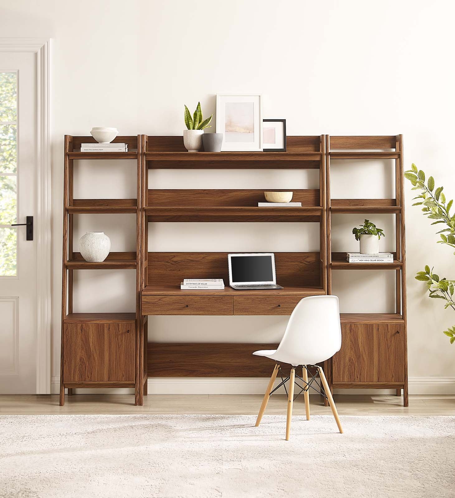 Bixby 3-Piece Wood Office Desk and Bookshelf By Modway - EEI-6114 | Bookcases | Modishstore - 10