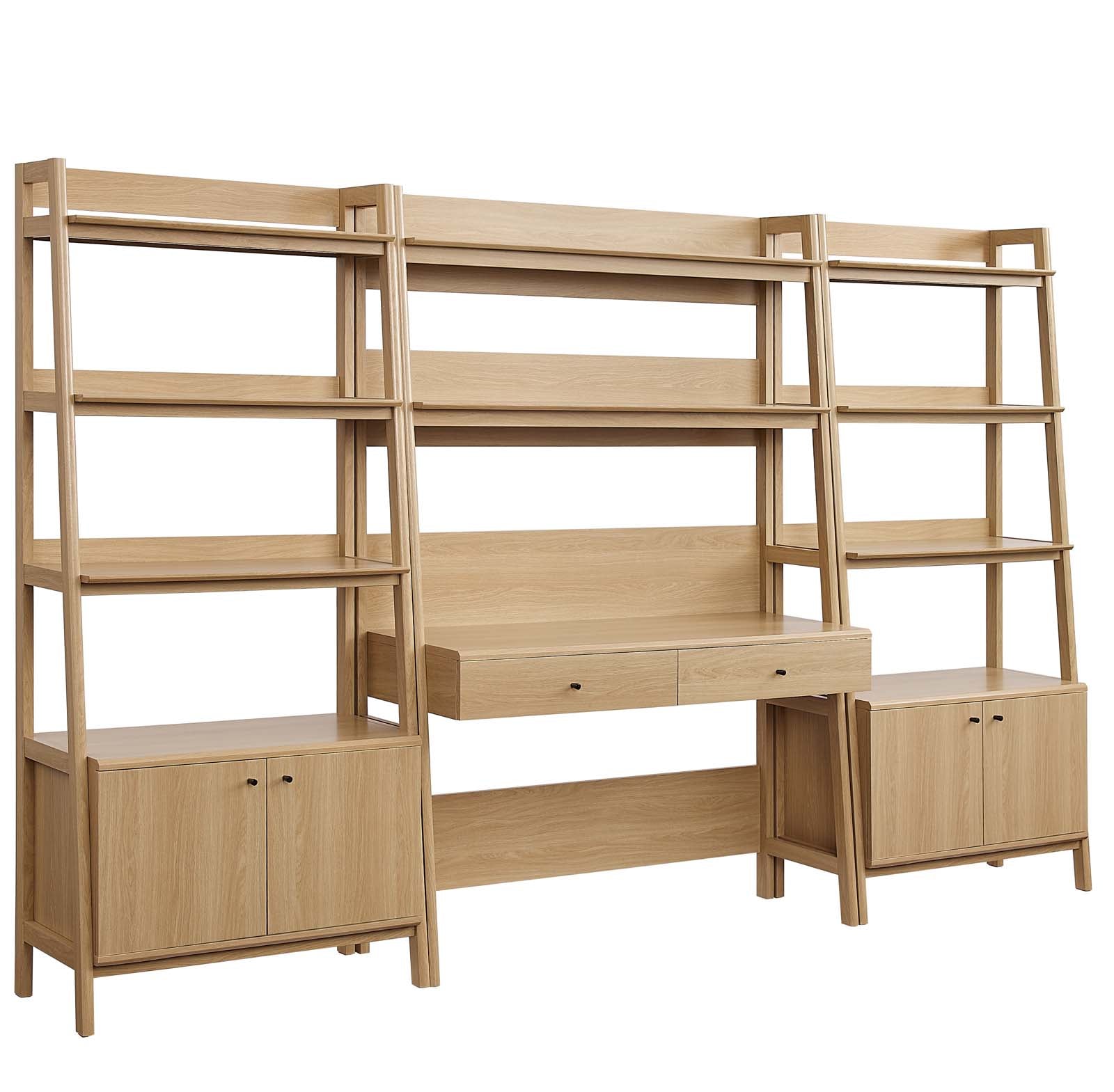 Modway Bixby Wood Bookcase with Storage Walnut â EEI-6115 – Modish