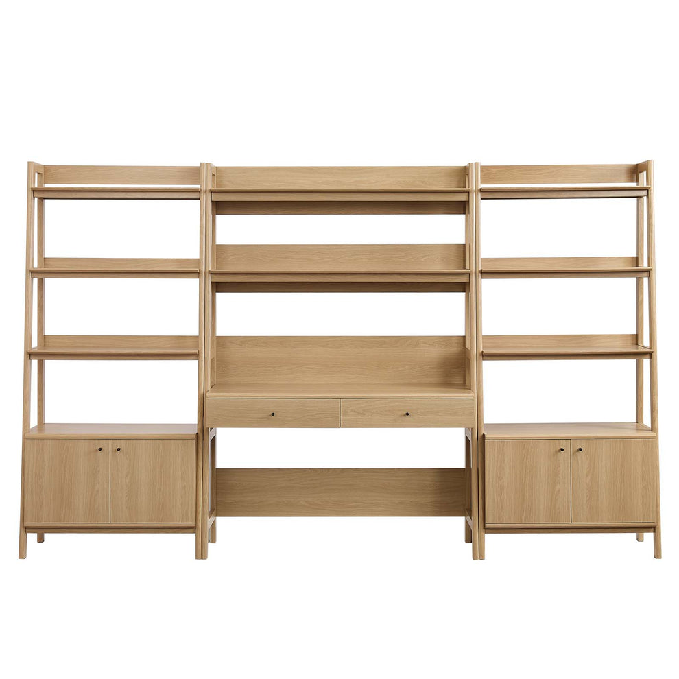 Bixby 3-Piece Wood Office Desk and Bookshelf By Modway - EEI-6115 | Bookcases | Modishstore - 3