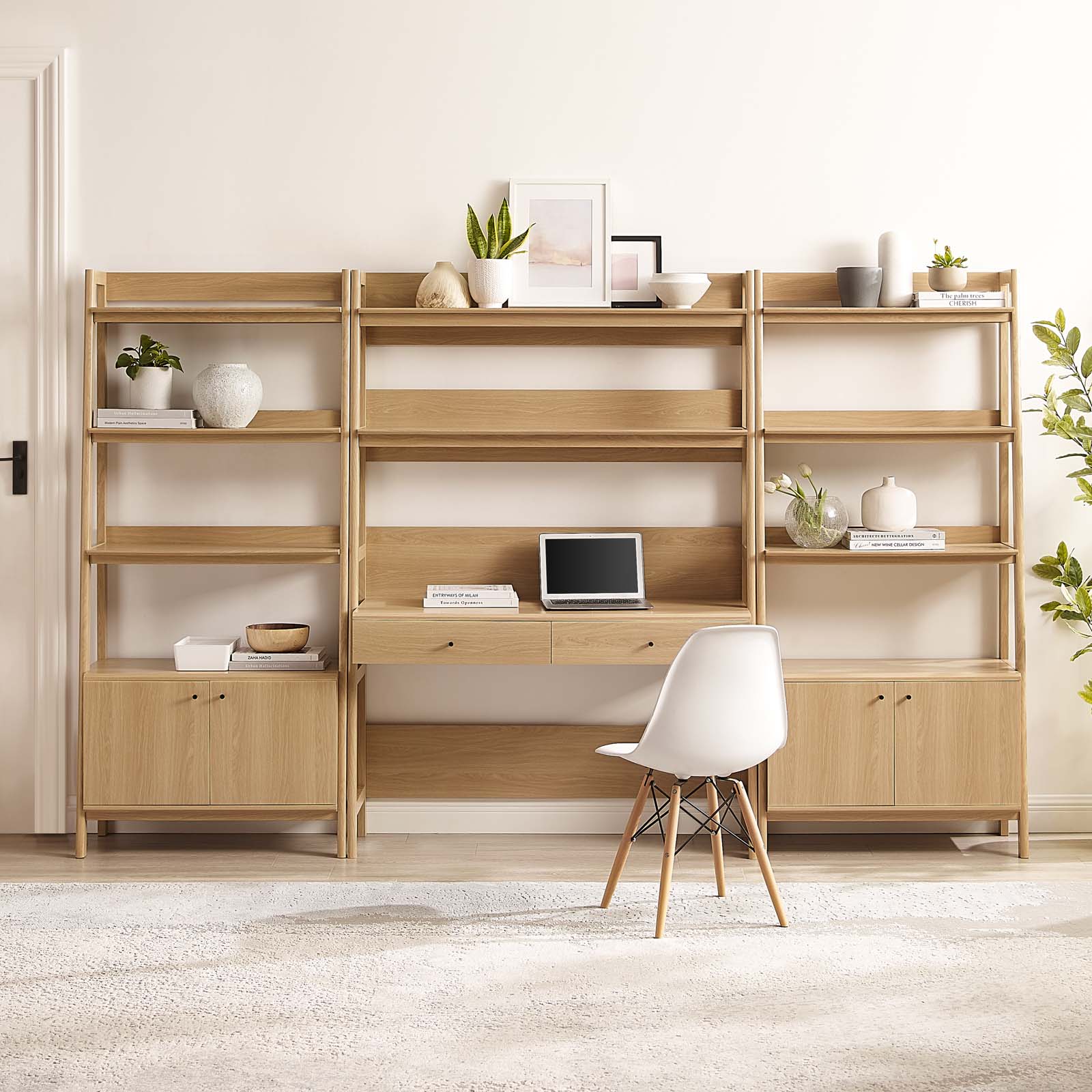 Modway Bixby Wood Bookcase with Storage Walnut â EEI-6115 – Modish