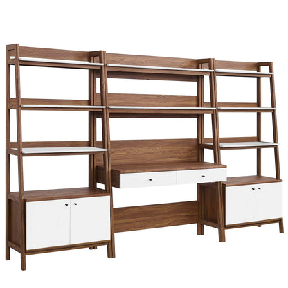 Bixby 3-Piece Wood Office Desk and Bookshelf By Modway - EEI-6115 | Bookcases | Modishstore - 11