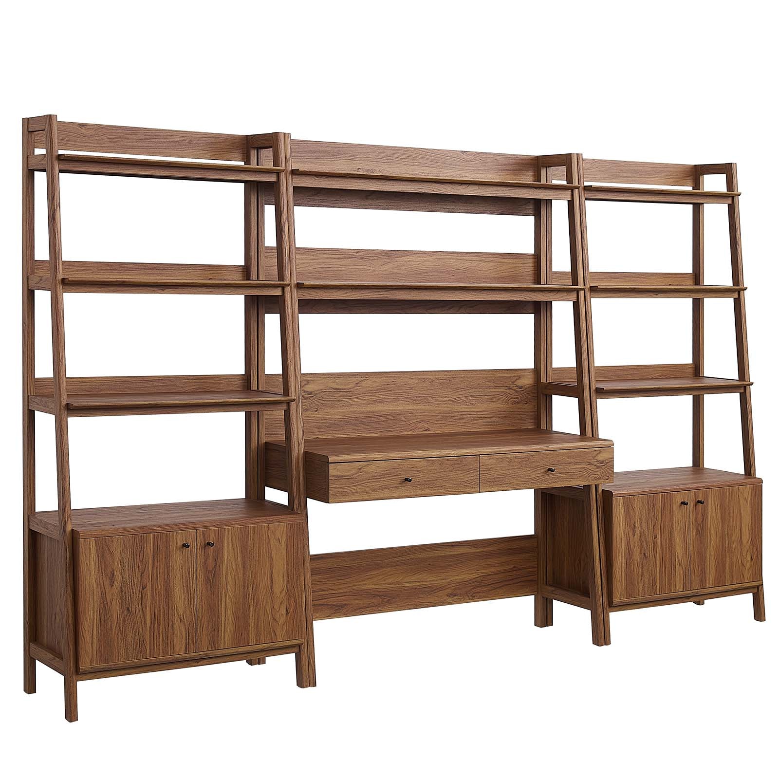 Bixby 3-Piece Wood Office Desk and Bookshelf By Modway - EEI-6115 | Bookcases | Modishstore - 6