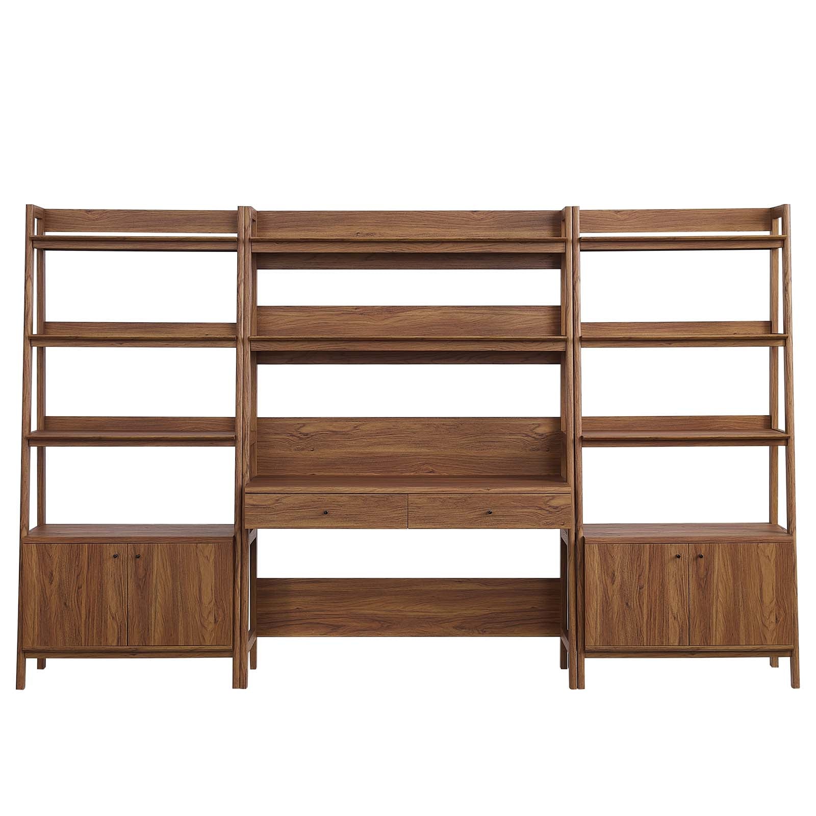 Modway Bixby Wood Bookcase with Storage Walnut â EEI-6115 – Modish