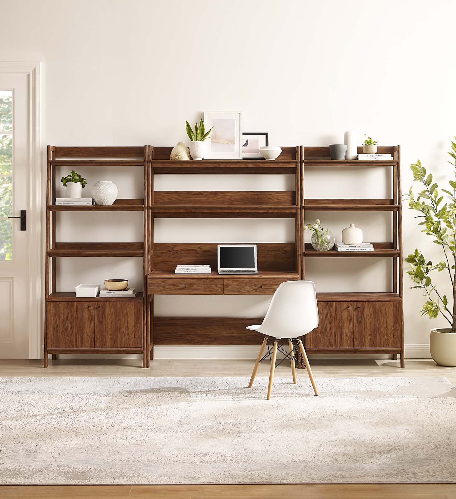 Bixby 3-Piece Wood Office Desk and Bookshelf By Modway - EEI-6115 | Bookcases | Modishstore - 10