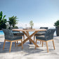 Wellspring 5-Piece Outdoor Patio Teak Wood Dining Set By Modway - EEI-6118 | Outdoor Dining Sets | Modishstore - 1