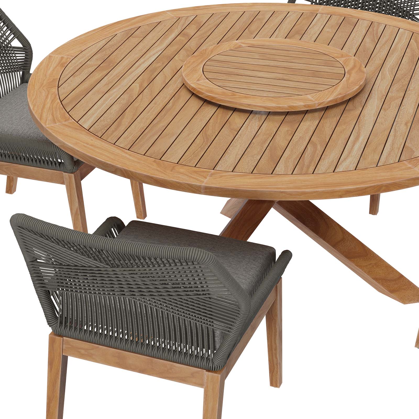Wellspring 5-Piece Outdoor Patio Teak Wood Dining Set By Modway - EEI-6118 | Outdoor Dining Sets | Modishstore - 16