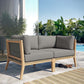 Clearwater Outdoor Patio Teak Wood Loveseat By Modway - EEI-6119 | Outdoor Sofas, Loveseats & Sectionals | Modishstore