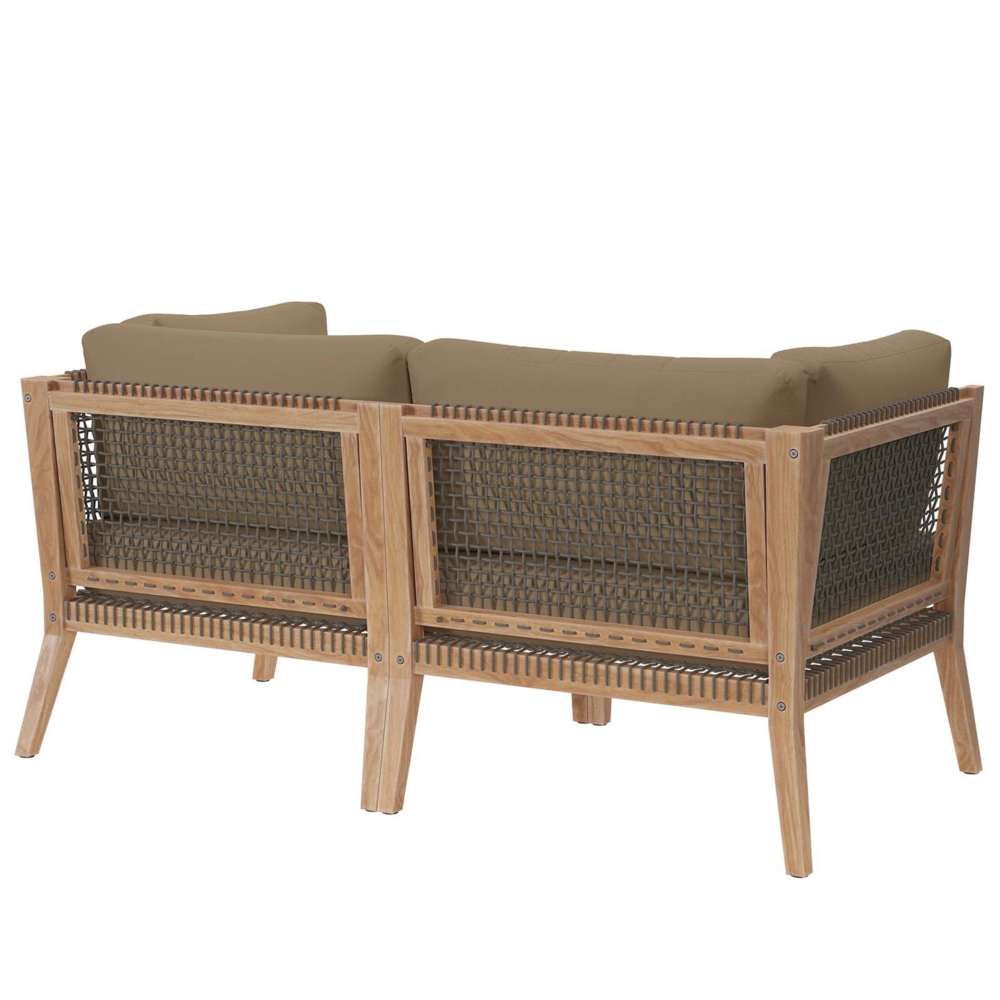 Clearwater Outdoor Patio Teak Wood Loveseat By Modway - EEI-6119 | Outdoor Sofas, Loveseats & Sectionals | Modishstore - 10