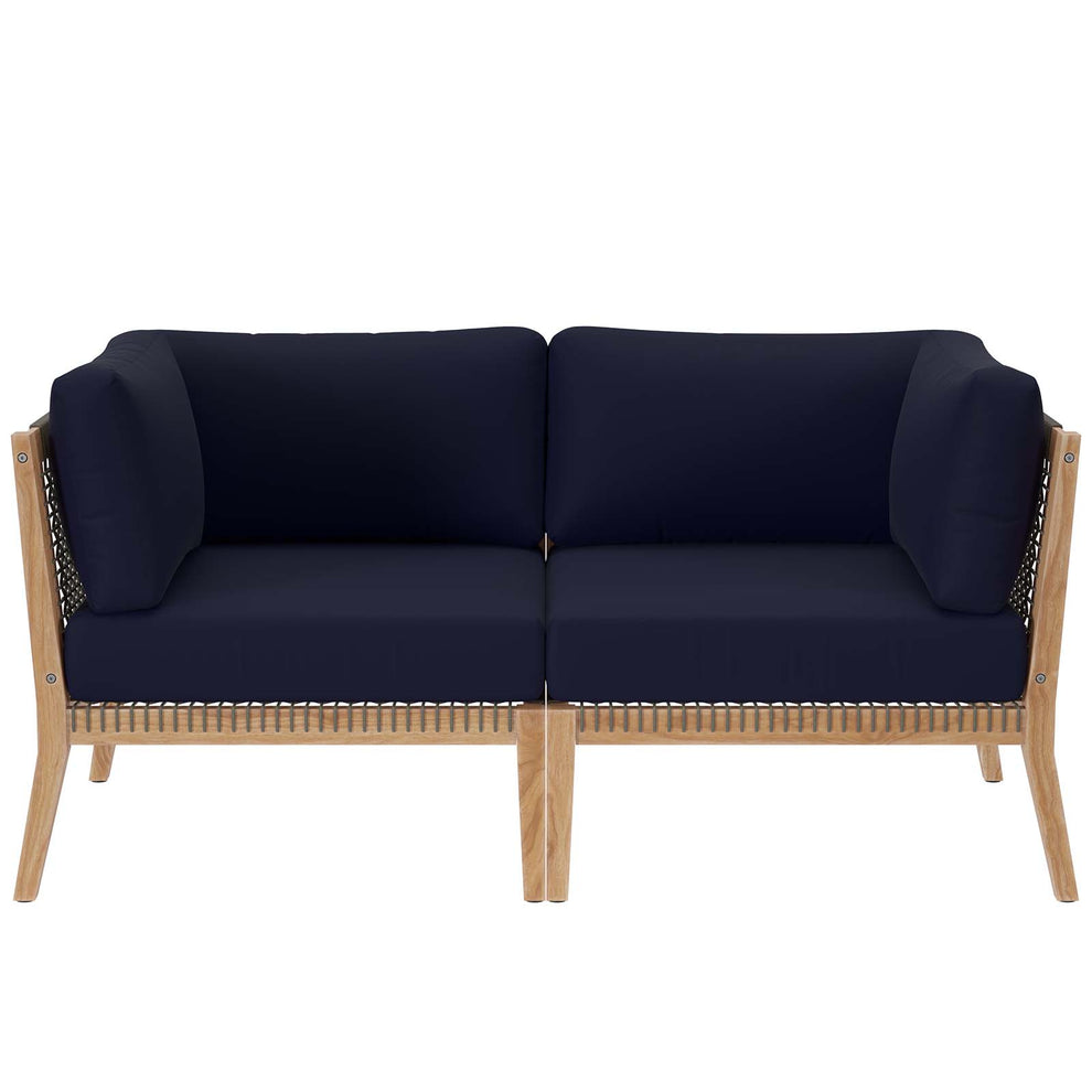 Clearwater Outdoor Patio Teak Wood Loveseat By Modway - EEI-6119 | Outdoor Sofas, Loveseats & Sectionals | Modishstore - 17